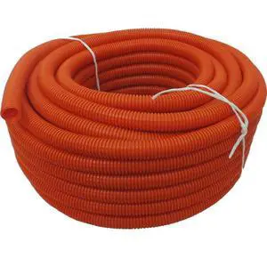Flexible Polyethylene LDPE Non-Split Corrugated Wire Loom Tubing (1" Dia. x 100 ft, Orange) Flexible Polyethylene LDPE Non-Split Corrugated Wire Loom Tubing (1" Dia. x 100 ft, Orange)