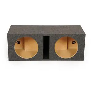 10 Inch Dual Car Audio Subwoofer Enclosure Box, Shared Slot Port Vent, QBASS, Charcoal Automotive Accessories and Equipment 10 Inch Dual Car Audio Subwoofer Enclosure Box, Shared Slot Port Vent, QBASS, Charcoal Automotive Accessories and Equipment