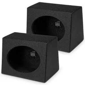 6 by 9 Inches Speaker Box Audio Enclosure with Durable Black Bed Liner Spray Finish with Terminal Cup Connectors (2 Pack) 6 by 9 Inches Speaker Box Audio Enclosure with Durable Black Bed Liner Spray Finish with Terminal Cup Connectors (2 Pack)