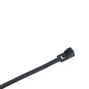 47-111UVB Releasable Cable Tie, 12 Inch., 50 lbs. Tensile Strength, Wire / Cord Management Industrial and Household Use, Nylon Zip Tie, 10 Pk., UV Resistant Black 47-111UVB Releasable Cable Tie, 12 Inch., 50 lbs. Tensile Strength, Wire / Cord Management Industrial and Household Use, Nylon Zip Tie, 10 Pk., UV Resistant Black
