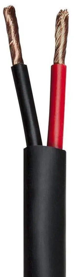 Speaker Wire / Cable - 50 Feet - 12 AWG 2 Conductor CMP-Rated | UL Plenum Rated, 100 Percent Pure Bare Copper With Color Coded Conductors - Nimbus Series,Black Speaker Wire / Cable - 50 Feet - 12 AWG 2 Conductor CMP-Rated | UL Plenum Rated, 100 Percent Pure Bare Copper With Color Coded Conductors - Nimbus Series,Black