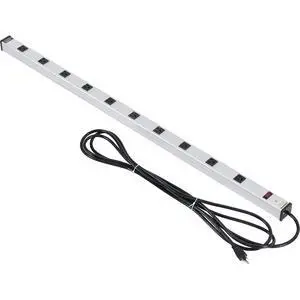 48" 10 Outlet Aluminum Power Strip with 15-ft Cord ETL/cETL 48" 10 Outlet Aluminum Power Strip with 15-ft Cord ETL/cETL