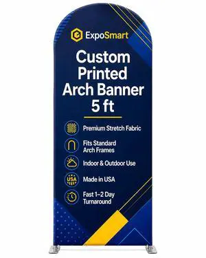 Custom Arch Cover Backdrop Stretch Polyester Full Color Custom Banner Print for Metal and Wooden Frames (4ft) Custom Arch Cover Backdrop Stretch Polyester Full Color Custom Banner Print for Metal and Wooden Frames (4ft)