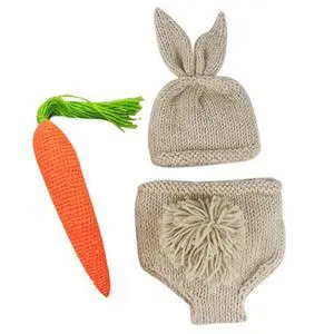 Newborn Photography Props Baby Boy Easter Bunny Crochet Knitted Rabbit Beanie Hat Set Diaper Accessory Newborn Photography Props Baby Boy Easter Bunny Crochet Knitted Rabbit Beanie Hat Set Diaper Accessory
