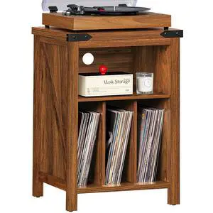Record Player Stand with Vinyl Record Storage Holds up to 160 Albums,Large Wood Record Player Table Dispaly ShelfBrown Turntable Stand Cabinet for Living Room,Bedroom,Office 7 Record Player Stand with Vinyl Record Storage Holds up to 160 Albums,Large Wood Record Player Table Dispaly ShelfBrown Turntable Stand Cabinet for Living Room,Bedroom,Office 7