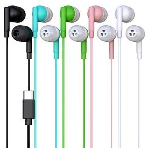 20 Pack Bulk Wired Earbuds, USB-C, in-Ear, Compatible with Phone, Tablet, Laptop, PC for School, Online Class, Meeting, Web Conference, Practice, Test, Mix 20 Pack Bulk Wired Earbuds, USB-C, in-Ear, Compatible with Phone, Tablet, Laptop, PC for School, Online Class, Meeting, Web Conference, Practice, Test, Mix