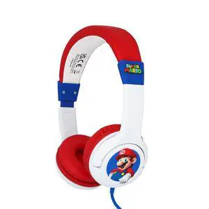 SM1107 Super Mario Kids Wired Headphones in White SM1107 Super Mario Kids Wired Headphones in White