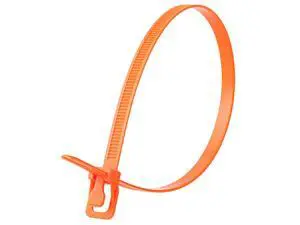 32-Inch Fluorescent Orange Reusable Releasable Cable Ties 10 Pack, 175 lb Strength, Patented Quick-Release, Ultra-Durable for Heavy-Duty Commercial and Industrial Applications 32-Inch Fluorescent Orange Reusable Releasable Cable Ties 10 Pack, 175 lb Strength, Patented Quick-Release, Ultra-Durable for Heavy-Duty Commercial and Industrial Applications