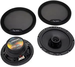 6.5" Car Speakers 300W Rhythm Series Replacement with Grills | 6 1/2 inch door stereo upgrade, 300 watt power handling, direct factory location fit, front and rear mount, easy install 6.5" Car Speakers 300W Rhythm Series Replacement with Grills | 6 1/2 inch door stereo upgrade, 300 watt power handling, direct factory location fit, front and rear mount, easy install