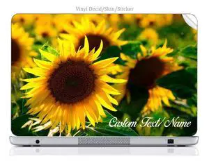 Custom Personalized Laptop Notebook Skin Sticker Vinyl Decal Cover Art Yellow Sunflower Flower Springtime Summertime (Custom Size) Custom Personalized Laptop Notebook Skin Sticker Vinyl Decal Cover Art Yellow Sunflower Flower Springtime Summertime (Custom Size)