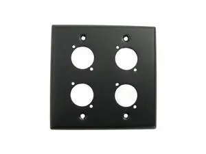 ProCraft SS 2 Gang Black Pre-Punched for Four D Series XLR's DPU-4X-BK ProCraft SS 2 Gang Black Pre-Punched for Four D Series XLR's DPU-4X-BK