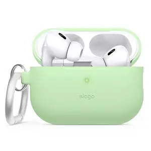 Silicone Case for AirPods Pro 2 | Silicone Case with Keychain, Front LED Visible, Supports Wireless Charging (2022) (Pastel Green) Silicone Case for AirPods Pro 2 | Silicone Case with Keychain, Front LED Visible, Supports Wireless Charging (2022) (Pastel Green)