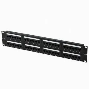 48-Port Cat5E UTP Unshielded Patch Panel for 19-Inch Wallmount Or Rackmount Ethernet Network 2U Black 48-Port Cat5E UTP Unshielded Patch Panel for 19-Inch Wallmount Or Rackmount Ethernet Network 2U Black