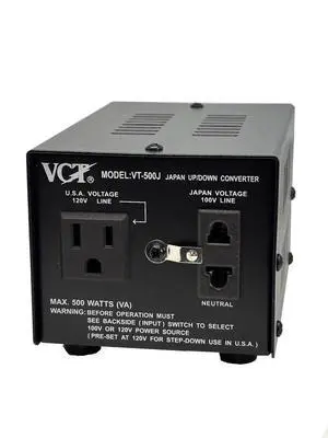 VT-500J - Japanese Step Up/Down Voltage Transformer Converts Japan 100 Volts To 110V OR Vice Versa - 500 Watt VT-500J - Japanese Step Up/Down Voltage Transformer Converts Japan 100 Volts To 110V OR Vice Versa - 500 Watt