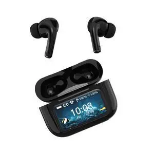 IQ Sound IQ-341 ANC & ENC Bluetooth Earphone with Touchscreen Display Charging Case, True Wireless Earbuds, Stereo Sound, Dual Mic, Voice Assistant, In-Ear Detection, USB-C Charging (Black) IQ Sound IQ-341 ANC & ENC Bluetooth Earphone with Touchscreen Display Charging Case, True Wireless Earbuds, Stereo Sound, Dual Mic, Voice Assistant, In-Ear Detection, USB-C Charging (Black)