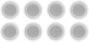 CCL5T White 70V 5" Commercial Ceiling Speakers for Office, 8-Pack | Restaurant/School/Retail, Paintable Flush Mount Grills, Double Paper Cone, Spring Loaded Terminals, 86dB Sensitivity CCL5T White 70V 5" Commercial Ceiling Speakers for Office, 8-Pack | Restaurant/School/Retail, Paintable Flush Mount Grills, Double Paper Cone, Spring Loaded Terminals, 86dB Sensitivity
