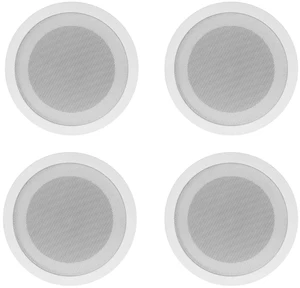 CCL5T White 70V 5" Commercial Ceiling Speakers 4-Pack for Office Restaurant/School/Retail, Paintable Flush Mount Grills, Double Paper Cone, Spring Loaded Terminals, 86dB Sensitivity CCL5T White 70V 5" Commercial Ceiling Speakers 4-Pack for Office Restaurant/School/Retail, Paintable Flush Mount Grills, Double Paper Cone, Spring Loaded Terminals, 86dB Sensitivity
