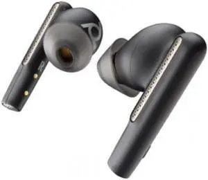 Poly VFree Earbuds Carbon Black - 98 ft Range - Supports Qi Wireless Charging - 16.5 Hours of Talk time - 8 Hours of Music time - Connect to up to Two Devices at Once Poly VFree Earbuds Carbon Black - 98 ft Range - Supports Qi Wireless Charging - 16.5 Hours of Talk time - 8 Hours of Music time - Connect to up to Two Devices at Once