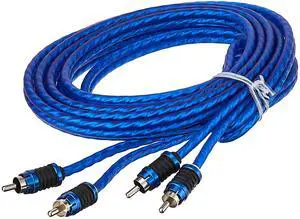 SI6212 12-Foot 2-Channel 6000 Series Audiophile Grade RCA Interconnect Cable,BLUE | Premium car audio interconnects, clean low-noise signal from head unit to amp, generous foot run for tight installs SI6212 12-Foot 2-Channel 6000 Series Audiophile Grade RCA Interconnect Cable,BLUE | Premium car audio interconnects, clean low-noise signal from head unit to amp, generous foot run for tight installs