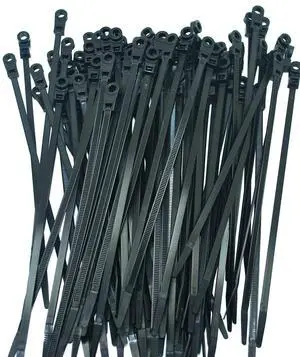 100 BLACK MOUNTING HOLE CABLE TIE ZIP WRAPS 7" SATELLITE/CABLE CT7BLK-MH (Original Version) 100 BLACK MOUNTING HOLE CABLE TIE ZIP WRAPS 7" SATELLITE/CABLE CT7BLK-MH (Original Version)