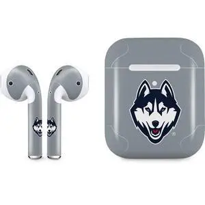 Decal Audio Skin Compatible with Apple AirPods 2 - Officially Licensed University of Connecticut Huskies Est 1881 Design Decal Audio Skin Compatible with Apple AirPods 2 - Officially Licensed University of Connecticut Huskies Est 1881 Design