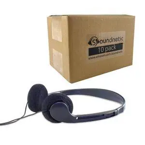 SN09 Bulk Headphones 10 Pack Disposable Stereo Classroom Headphones, Black Affordable for Schools, Testing, Libraries SN09 Bulk Headphones 10 Pack Disposable Stereo Classroom Headphones, Black Affordable for Schools, Testing, Libraries