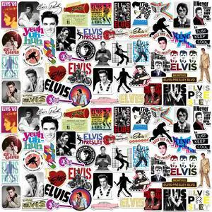Elvis Presley 150 Vinyl Stickers Waterproof Die-Cut Decals Laptop Scrapbook Elvis Presley 150 Vinyl Stickers Waterproof Die-Cut Decals Laptop Scrapbook