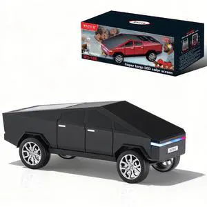 Futuristic Truck Bluetooth Replica Speaker with LED Display Screen Portable Future-Style Audio with TWS Link, FM Radio, LED Lighting and Built-in Mic, For Every Technology and Truck Lover (Black) Futuristic Truck Bluetooth Replica Speaker with LED Display Screen Portable Future-Style Audio with TWS Link, FM Radio, LED Lighting and Built-in Mic, For Every Technology and Truck Lover (Black)