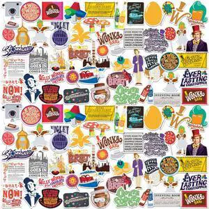 Willy Wonka and the Chocolate Factory 150 Vinyl Stickers Waterproof Die-Cut Willy Wonka and the Chocolate Factory 150 Vinyl Stickers Waterproof Die-Cut
