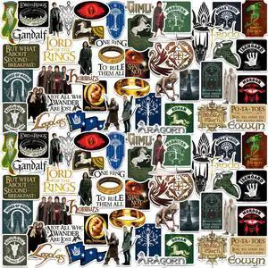 The Lord of the Rings 100 Vinyl Stickers Waterproof Die-Cut Decals Laptop The Lord of the Rings 100 Vinyl Stickers Waterproof Die-Cut Decals Laptop