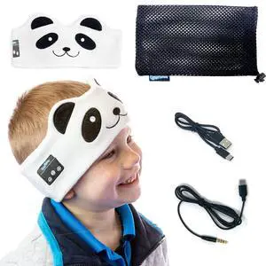 Sensory Headphones for Kids - Autism Sensory Toys, Wireless & Wired Toddler Headphones with Volume Limiting, Comfortable Soft Headband for Travel, Ideal for Sensory-Sensitive Children - Panda Sensory Headphones for Kids - Autism Sensory Toys, Wireless & Wired Toddler Headphones with Volume Limiting, Comfortable Soft Headband for Travel, Ideal for Sensory-Sensitive Children - Panda