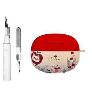 Compatible with SHOKZ OpenDots ONE/OpenDots 2 Case with Keychain | Soft IMD Cover with Cleaning Pen, Cute Puppy Dog Design Full Protection Headphone Accessories for Men Women Compatible with SHOKZ OpenDots ONE/OpenDots 2 Case with Keychain | Soft IMD Cover with Cleaning Pen, Cute Puppy Dog Design Full Protection Headphone Accessories for Men Women