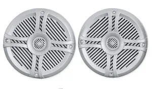 RMSTS65S Pair 800W 6.5" Marine Boat Speakers Silver 4 Ohm, Waterproof, PEI Dome Tweeter, High Power Handling, for Boats and Outdoor Use RMSTS65S Pair 800W 6.5" Marine Boat Speakers Silver 4 Ohm, Waterproof, PEI Dome Tweeter, High Power Handling, for Boats and Outdoor Use