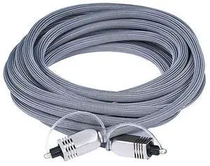 106271 Premium S/PDIF (Toslink) Digital Optical Audio Cable - Silver - 15ft | Heavy Duty Mesh Jacket, Metal Connector Heads, For Play Station, Xbox one, Home theater & More Gray 106271 Premium S/PDIF (Toslink) Digital Optical Audio Cable - Silver - 15ft | Heavy Duty Mesh Jacket, Metal Connector Heads, For Play Station, Xbox one, Home theater & More Gray