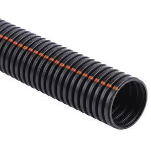 UV Resistant Flame Retardant Nylon Split Wire Loom Tubing 3/8 Inch 100 Ft Long Black with Orange Stripes Sunlight Protected Cable Protection Flexible Conduit for Automotive Use UV Resistant Flame Retardant Nylon Split Wire Loom Tubing 3/8 Inch 100 Ft Long Black with Orange Stripes Sunlight Protected Cable Protection Flexible Conduit for Automotive Use