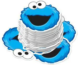 Sesame Street Cookie Monster Face 150 Vinyl Stickers Waterproof Die-Cut Car Sesame Street Cookie Monster Face 150 Vinyl Stickers Waterproof Die-Cut Car