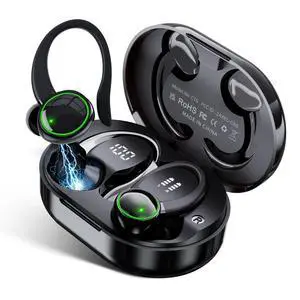 for Google Pixel 7 Wireless Earbuds Bluetooth Headphones 48hrs Play Back Sport Earphones with LED Display Over-Ear Buds with Earhooks Built-in Mic - Black for Google Pixel 7 Wireless Earbuds Bluetooth Headphones 48hrs Play Back Sport Earphones with LED Display Over-Ear Buds with Earhooks Built-in Mic - Black