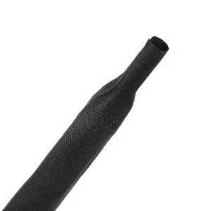 Fabric Heat Shrink Braided Sleeving 2-3/8 Inch - 25' Ft Long, PET & Polyolefin Heavy Duty Cable Sleeving Sheath - 2:1 Industrial Wiring Harness for Electrical Wire Insulation - Black Fabric Heat Shrink Braided Sleeving 2-3/8 Inch - 25' Ft Long, PET & Polyolefin Heavy Duty Cable Sleeving Sheath - 2:1 Industrial Wiring Harness for Electrical Wire Insulation - Black