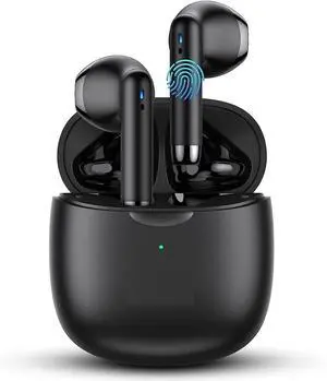 for iPhone 13/13 Mini / 13 Pro / 13 Pro Max in-Ear Earphones Headset with Mic and Touch Control TWS Wireless Bluetooth 5.0 Earbuds with Charging Case - Black for iPhone 13/13 Mini / 13 Pro / 13 Pro Max in-Ear Earphones Headset with Mic and Touch Control TWS Wireless Bluetooth 5.0 Earbuds with Charging Case - Black