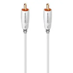 Greyhound Subwoofer RCA Cable - 3m, White (GHOUND03) Greyhound Subwoofer RCA Cable - 3m, White (GHOUND03)
