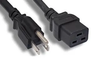 6 Feet US AC Power Cord 3 Prong NEMA 5-15P to IEC320 C19 14 AWG 15A Heavy Duty Black for Servers/Routers/Network Switches/Blade Server Enclosures 6 Feet US AC Power Cord 3 Prong NEMA 5-15P to IEC320 C19 14 AWG 15A Heavy Duty Black for Servers/Routers/Network Switches/Blade Server Enclosures
