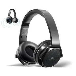 2-in-1 Bluetooth Over-Ear Headphones Twist-Out Speaker, Wireless Stereo Bass Headset, NFC, FM Radio, AUX & TF Card Slot, Foldable Cordless Sports Headphones with Retractable Headband Black 2-in-1 Bluetooth Over-Ear Headphones Twist-Out Speaker, Wireless Stereo Bass Headset, NFC, FM Radio, AUX & TF Card Slot, Foldable Cordless Sports Headphones with Retractable Headband Black