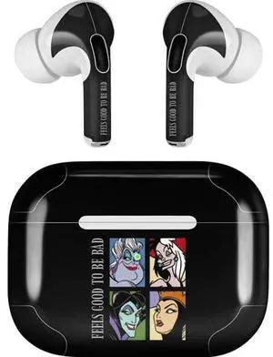 Decal Audio Skin Compatible with Apple AirPods Pro - Officially Licensed Disney Villains Characters Feels Good to Be Bad Design Decal Audio Skin Compatible with Apple AirPods Pro - Officially Licensed Disney Villains Characters Feels Good to Be Bad Design