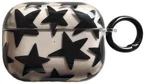 Clear Case with Black Star for AirPods Pro 3 with Keychain | Soft Shockproof Protective Cover,Y2K Aesthetic Star Design,Cute Accessory for Women Girls, for AirPods Pro 3rd Gen 2025 Clear Case with Black Star for AirPods Pro 3 with Keychain | Soft Shockproof Protective Cover,Y2K Aesthetic Star Design,Cute Accessory for Women Girls, for AirPods Pro 3rd Gen 2025