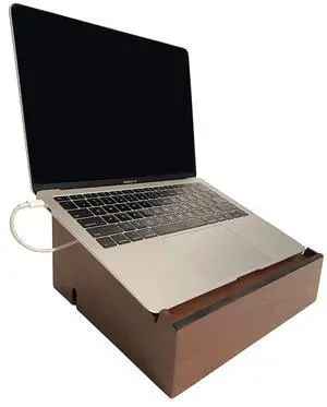 G.U.S. Laptop Stand and Organizer with Built-in Power Hub and Dry Erase Board. Perfect for Work from Home. Multifunctional and Sturdy with Redesigned Stand. (Walnut) G.U.S. Laptop Stand and Organizer with Built-in Power Hub and Dry Erase Board. Perfect for Work from Home. Multifunctional and Sturdy with Redesigned Stand. (Walnut)