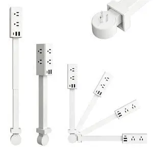 Electrical Outlet Extender Stick, 360° Rotating Outlet Extender, Power Strip with 6 Outlets & 3 USB Ports,Rotating Plug Power Hub for Bedroom, Living Room, Office Electrical Outlet Extender Stick, 360° Rotating Outlet Extender, Power Strip with 6 Outlets & 3 USB Ports,Rotating Plug Power Hub for Bedroom, Living Room, Office