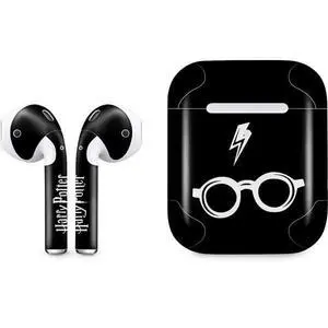Decal Audio Skin Compatible with Apple AirPods 2 - Officially Licensed Wizarding World Harry Potter Scar and Glasses Design Decal Audio Skin Compatible with Apple AirPods 2 - Officially Licensed Wizarding World Harry Potter Scar and Glasses Design
