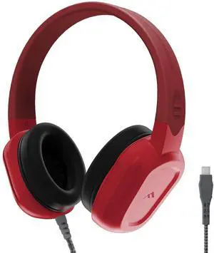 Rugged 2 Wired Headphones No Mic | USB C - Long Tangle Free Chew-Proof Cord - Reliable Drop Tested and Comfortable for Kids K-12 Students Classroom and School Use - Red Rugged 2 Wired Headphones No Mic | USB C - Long Tangle Free Chew-Proof Cord - Reliable Drop Tested and Comfortable for Kids K-12 Students Classroom and School Use - Red