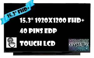 Replacement Touch LCD for BOE NV153WUM-T41 V8.0 LCD Screen 15.3" FHD+ 40 Pins LED On-Cell Display Touch Panel (for Touch Screen Only) By Replacement Touch LCD for BOE NV153WUM-T41 V8.0 LCD Screen 15.3" FHD+ 40 Pins LED On-Cell Display Touch Panel (for Touch Screen Only) By