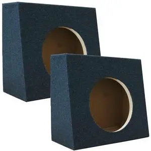 2X Single Sealed Angle 12 Inches Truck Subwoofer Box Enclosure with Thick Heavy Duty MDF - 12" Inches Woofer (2 Pieces) 2X Single Sealed Angle 12 Inches Truck Subwoofer Box Enclosure with Thick Heavy Duty MDF - 12" Inches Woofer (2 Pieces)